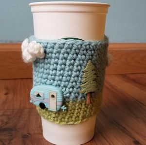 Crocheted cup coozie